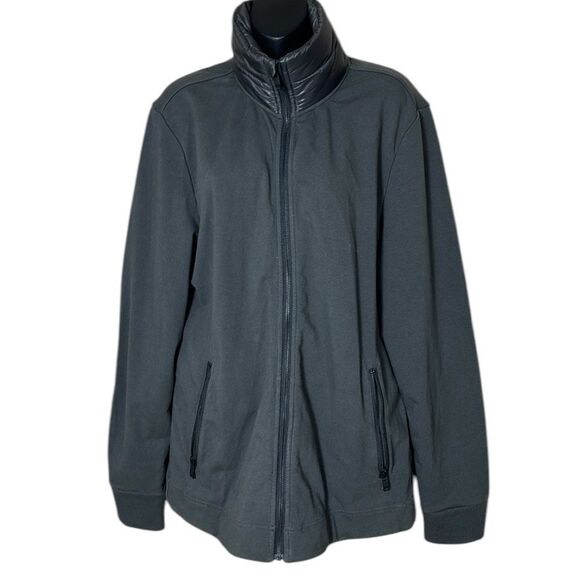 Lululemon men’s large rare dark gray puffer panel performance jacket M4146S - Picture 1 of 5
